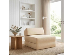 Vidaxl Sofá Cama Dobrável Creme 60 X 70 X 41 Cm Tecido