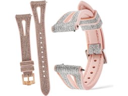 Conjunto De 2 Pulseiras Relógio Com Glitter Para Smartwatches, Finas