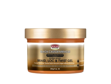 Bcm Extra Hold Braid, Loc And Twist Gel 227g Orgulho Africano