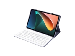 Capa Para Tablet Xiaomi Pad 5 / 5 Pro A0n5 Ultrafina, Removível, Em Tpu Com Textura De Pele De Cordeiro, Teclado Bluetooth E Suporte (preta).