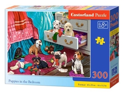 Castorland Puppies In The Bedroom 300 Pcs Puzzle 300 Peças