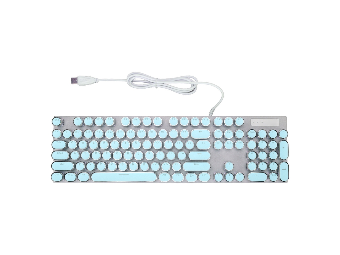 Teclado Mecânico LAXISCREED (estilo de Máquina de Escrever com Iluminação Rgb Retroiluminada 104 Teclas)