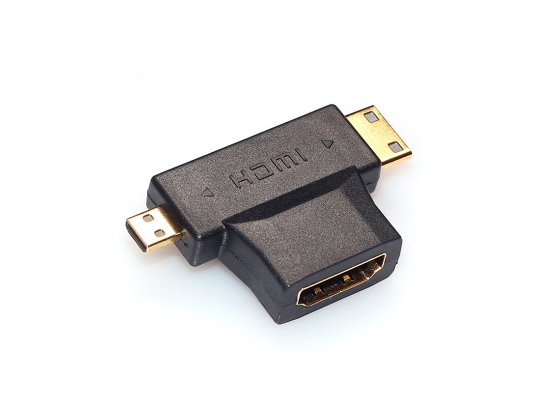 Adaptador HDMI Fêmea para Mini e Micro HDMI Macho T