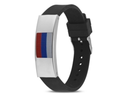 Pulseira De Silicone Masculina Com Padrão De Bandeira Para Fãs De Futebol
