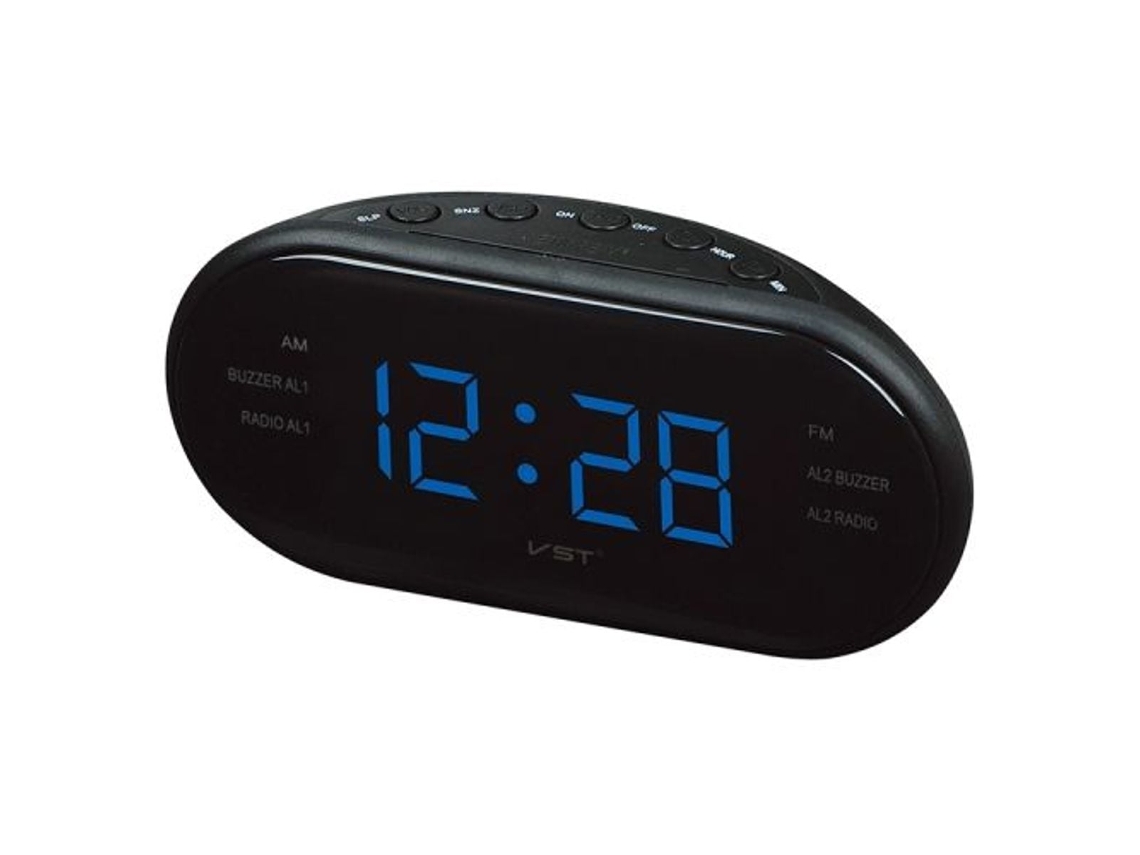 Rádio relógio Oval com Led BRILVIBERA (azul)