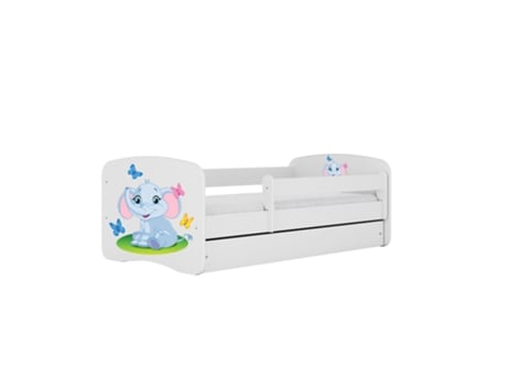Cama 140 X 70 Cm Kocot Kids Com Gaveta E Colchão Babydreams Baby Elephant White