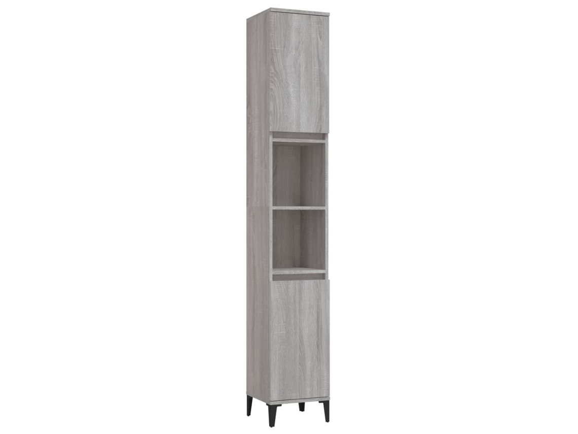 Armário Wc MAISON EXCLUSIVE Derivados Madeira Cinzento Sonoma (30x30x190 cm)