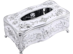 Porta Guardanapos Quadrado De Plástico Com Borda De Renda E Estampa Floral Aquaforge