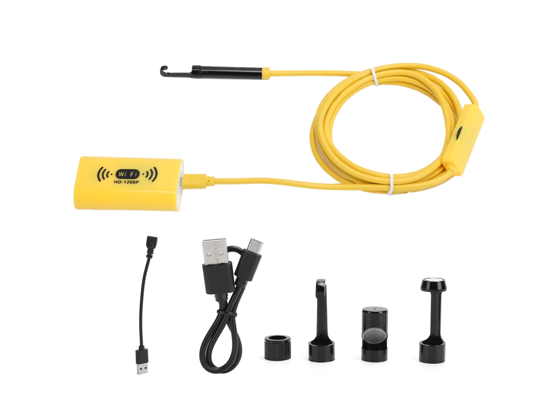2026zentro-endoscópio Sem Fio Wifi 8mm 1200p Ip68 À Prova D'água Câmera De Inspeção Para Ios/android 2m