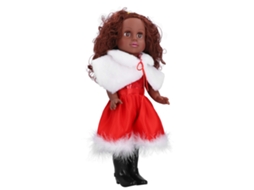 Laxiscreed Boneca De Natal De 19" Com Cabelo Encaracolado Para Diversão Das Crianças