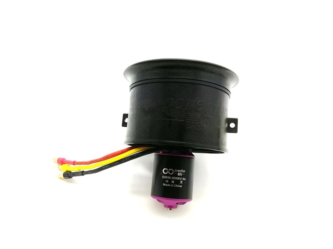Powerfun Edf 64mm Ducted Fan 4s 3500kv Brushless Motor 11 Blades Blades Hidráulico Aeromodelo Jet MDUG