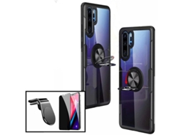 Kit Capa, Película 5D e Suporte Magnético Auto Huawei Honor 8X 3x1 Clear Armor