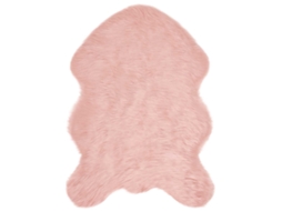 Vidaxl Tapete De De Ovelha Sintética Tafalla Rosa 60 X 90 Cm Poliéster