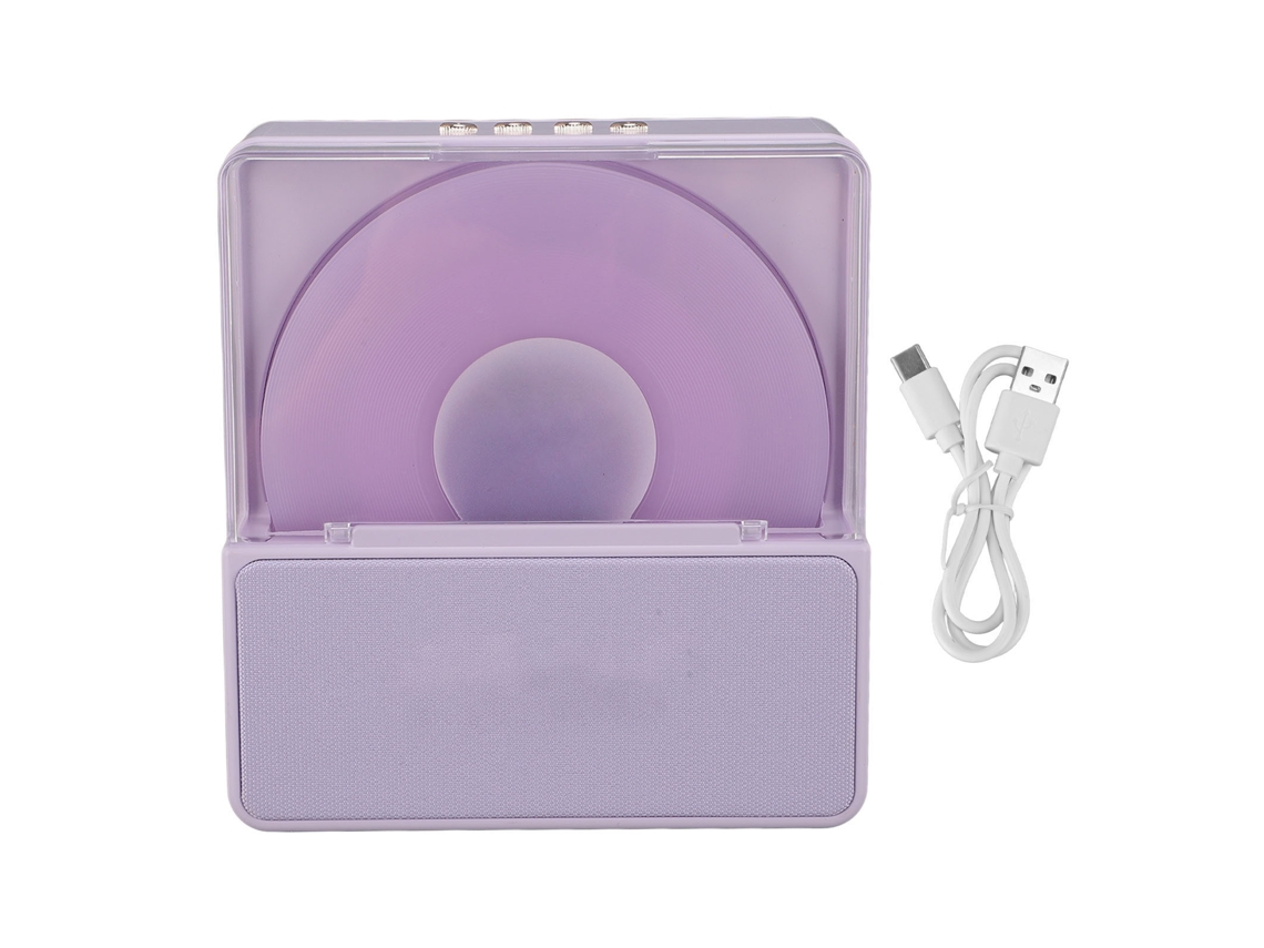 Tocador vinil retro com Bluetooth luz noturna EOOCOO