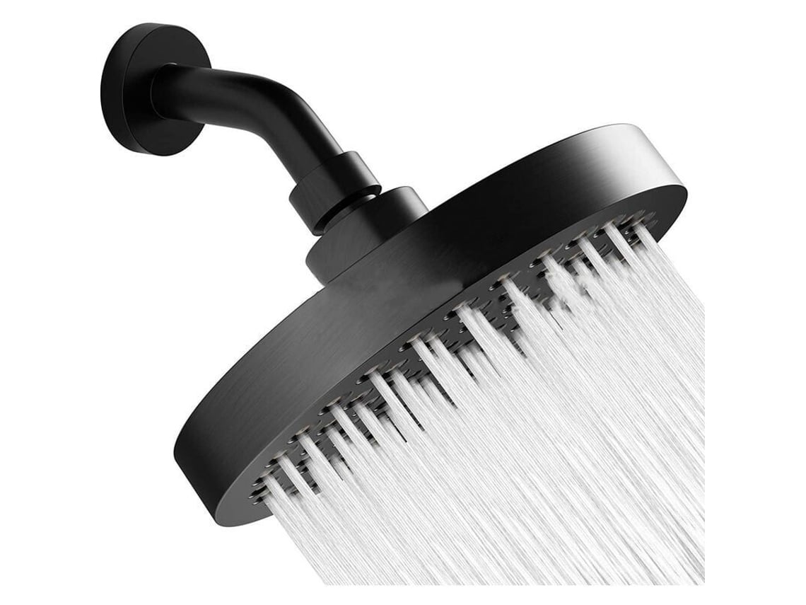 Chuveiro De Chuva, Redondo De 6 Polegadas, Em Aço Inoxidável 304, Com Silicone Anti-bloqueio, 6 Polegadas