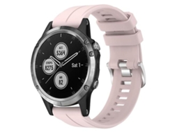 Lurelia Pulseira De Silicone Rosa, Compatível Com Garmin Fenix 5 Plus 22 Mm, Acabamento Moderno
