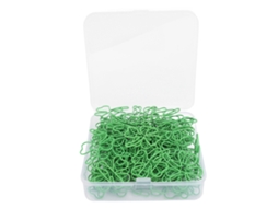 100 Clipes de Papel Decorativos em Aço Inoxidável Verde, Clipes Fofos em Formato de 3 Folhas para Casa, Escola e Escritório.