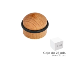 Tope puerta WOLFPACK LINEA PROFESIONAL atornillar / adhesivo madera haya barnizado (caja 25 unidades)