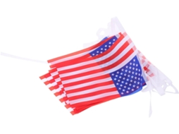 Bandeira Americana Inoomp, 14x21cm, 20 Peças, para Festa da Copa do Mundo, Decoração Às Intempéries para Pendurar em CHABERLU