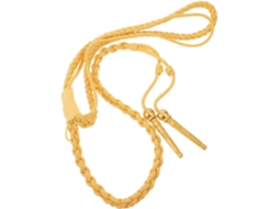 Cordão De Ombro Trançado Amarelo Com Borla - Acessório De Figurino Para Palco E Uniforme