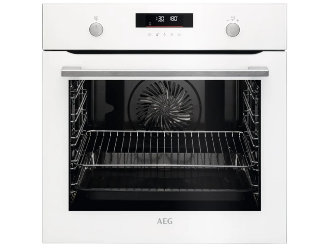 Forno Multifunções AEG BPS535160W (71 L AquaClean e Pirólitico - Branco) 