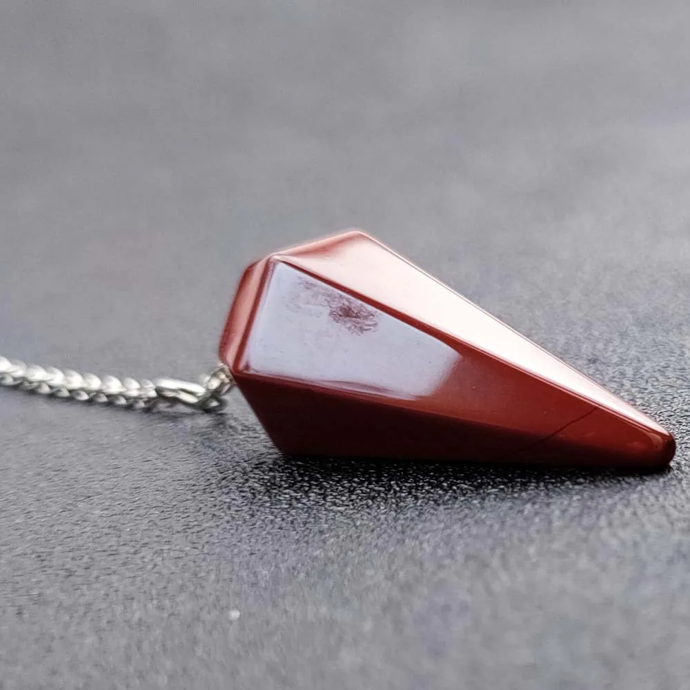 Pingente Hexagonal de Cristal Natural MDUG (ágata Vermelha)