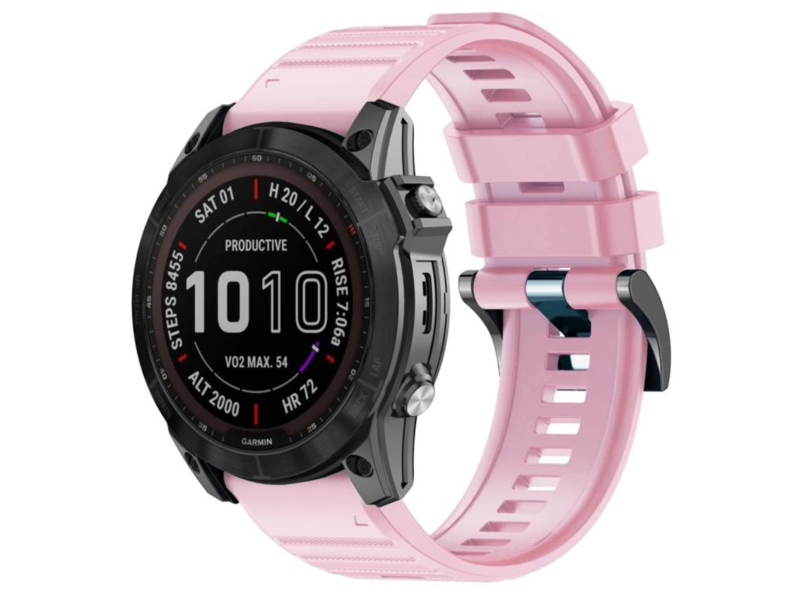 Bracelete para Garmin Silicone com Fivela de Aço Preta Rosa XIAOMOYU (22mm)