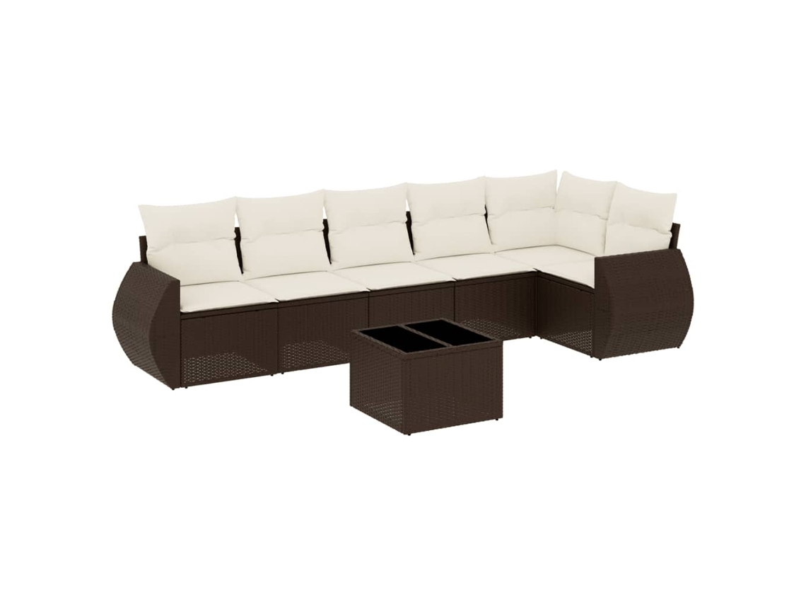 Garden Sofa Set, Garden Sofa Sets Vidaxl Marrom Rattan / Vime (n/a)