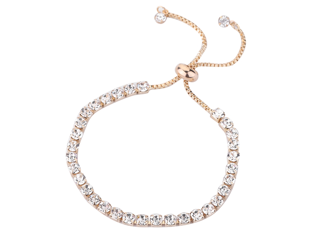 Pulseira De Jóias Ajustável Com Zircônias