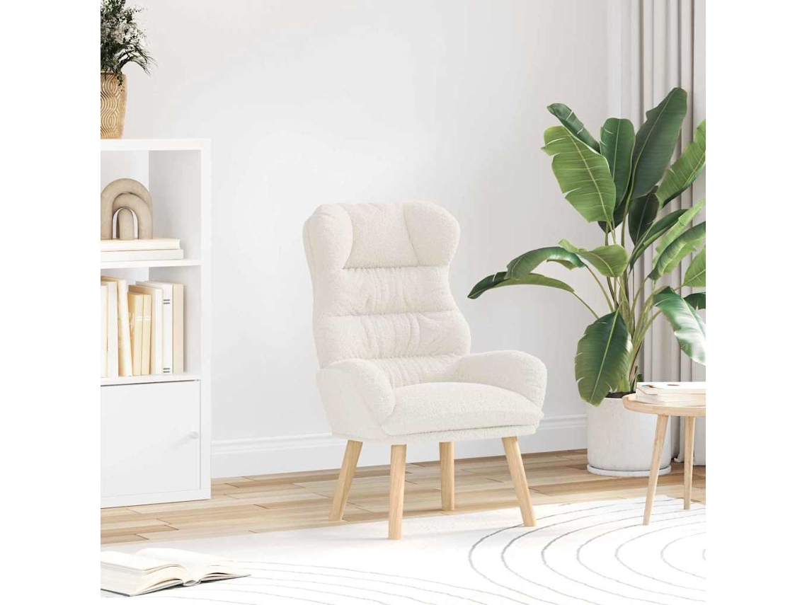 Vidaxl Poltrona Creme 69 X 74 X 93 Cm Tecido Sherpa