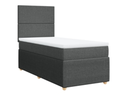 Box Spring Bed, Box Spring Beds Vidaxl Cinzeto Tecido (90 X 200 Cm)