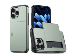 Capa Protetora À Prova De Choque Para Iphone 16 Pro Max - Compartimento Para Cartão