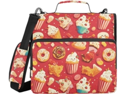 Pasta com zíper e alça de ombro, diversas bolsas de 3,8 cm, 3 caixas organizadoras no formato chinês, para colar documentos.