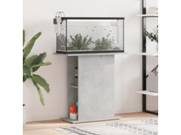 Vidaxl Suporte Aquário 75x36x72,5 Cm Deriv. De Madeira Cinza Cimento