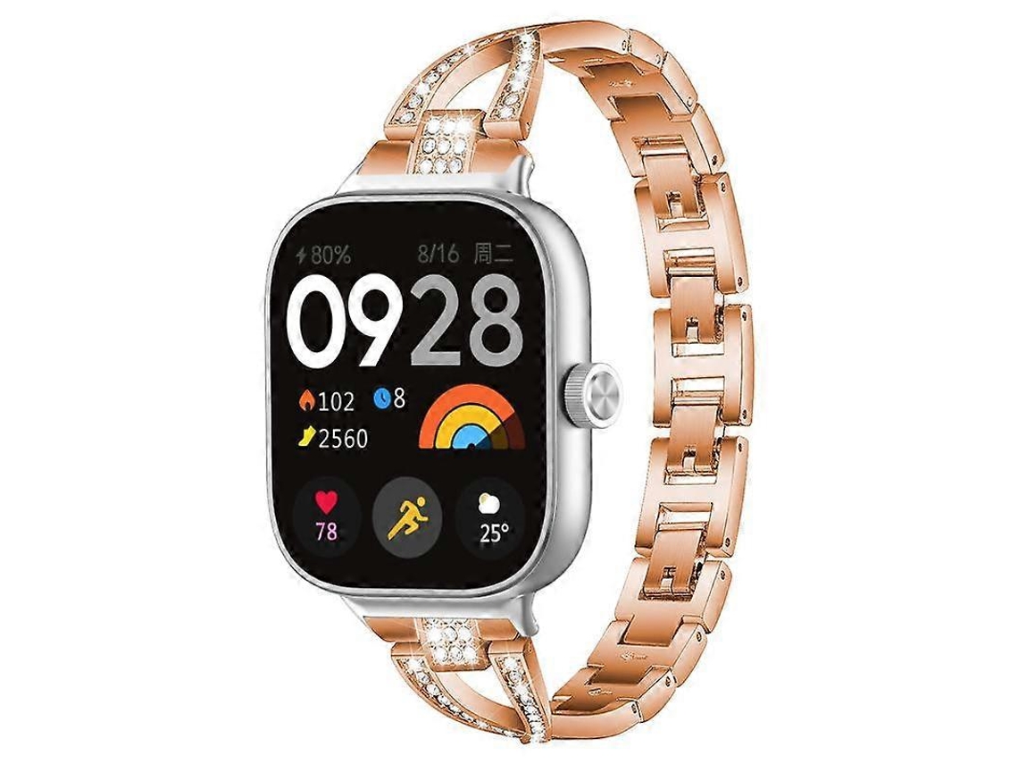 Pulseira De Relógio De Metal Com Diamante Em Formato De X E Fileira Única Xdfind