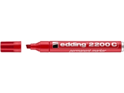 EDDING 4-2200C 002 Marcador permanente com ponta de cinzel vermelho