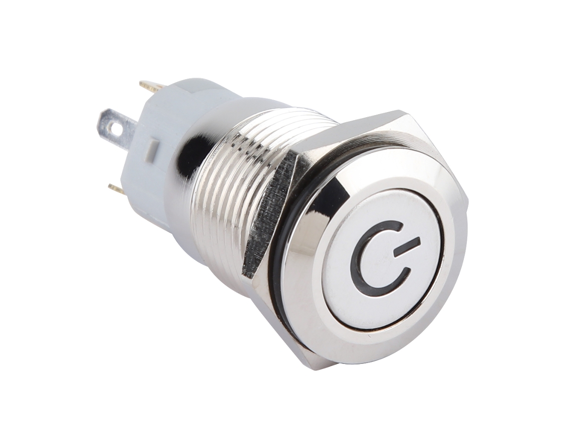 Interruptor de Botão 16mm 24v Led Auto bloqueio