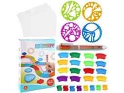 Ats set de Brinquedos de Desenho Diy com Moldes e Acessórios, Brinquedo Educatsivo para Crianças