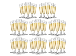FNINIJEDE Taças De Champanhe Plásticas Taças De Mimosa Plásticas 40 Unidades, Taças De Champanhe Descartáveis Em Acrílico Transparente Para Casamentos E Festa