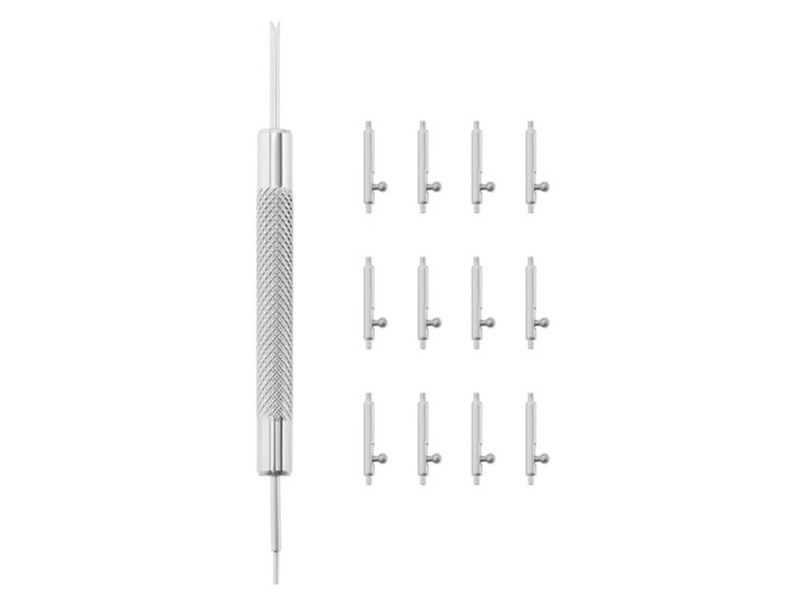 Pena De Relógio - 10 Mm - Lançamento Rápido - Aço Inoxidável - 12 Unidades - Diâmetro 1,5 Mm - Compatível Com Acessórios De Relógio - Pena De Relógio