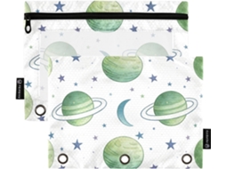 Pacote Flexível para Massas com Zíper, com 3 Folhas para Massas Tipo Sino, Embalagem com 2 Unidades, Ideal para Organização Escolar