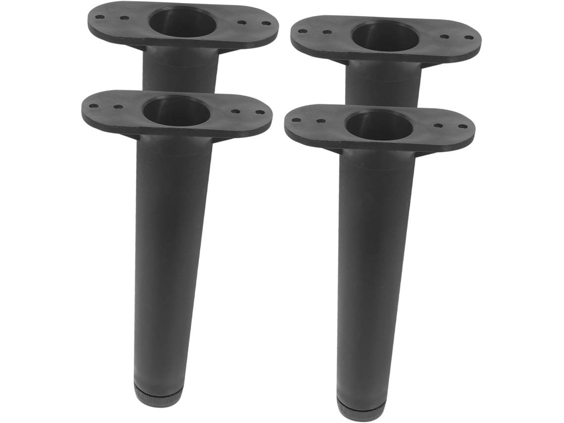 Conjunto De 4 Pés Ajustáveis Para Estrutura Cama Com Suporte Central, Extensores De Altura E Protetores Desgaste Para