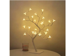 Luminária de mesa LED em formato bonsai, alimentada por USB, mini luminária decorativa moderna para ambientes internos e festas.