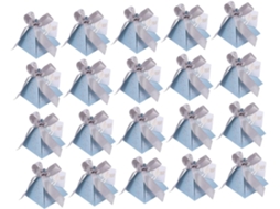 20-caixas De Papel Triangulares Azuis Para Doces, Design Prático Para Lembrancinhas De Casamento E Festas