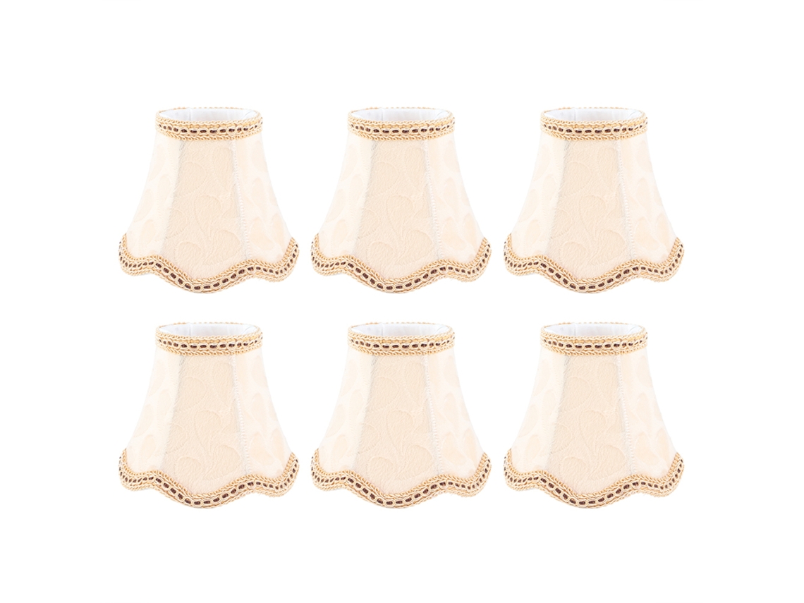 6pcs Abajur de Tecido para Lâmpada de Parede Lustre E14 Decoração Residencial Acessório de Luz S/MARCA