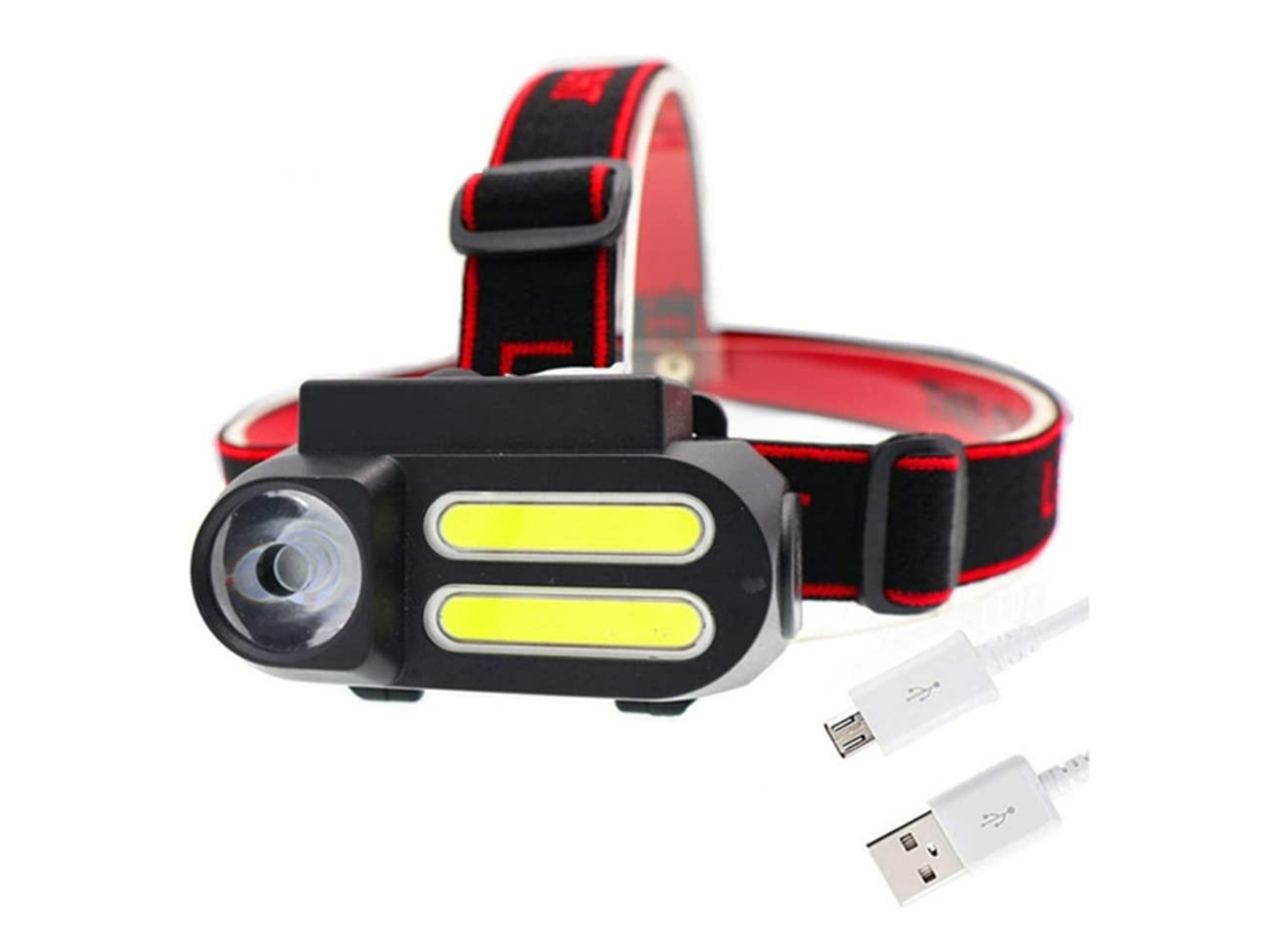 Farol Yunzii Q 9 Notebook Mini Xpe 2 Cob Led À Prova Dágua Usa Baterias 18650 Preto