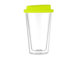 Copo de Café de Vidro Isolado 350ml LAXISCREED Verde