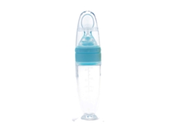 Garrafa de Purê com Colher LAXISCREED Silicone Azul