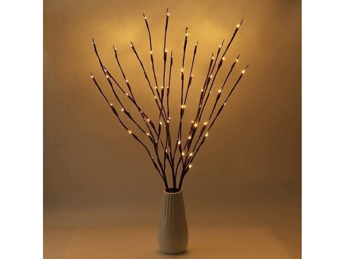 Radiant Willow 2 Bastões Dobráveis Com Leds À Prova Dágua, Um Complemento Versátil Para A Decoração Da Sua Casa Ou Área Externa, Perfeito Para Festi