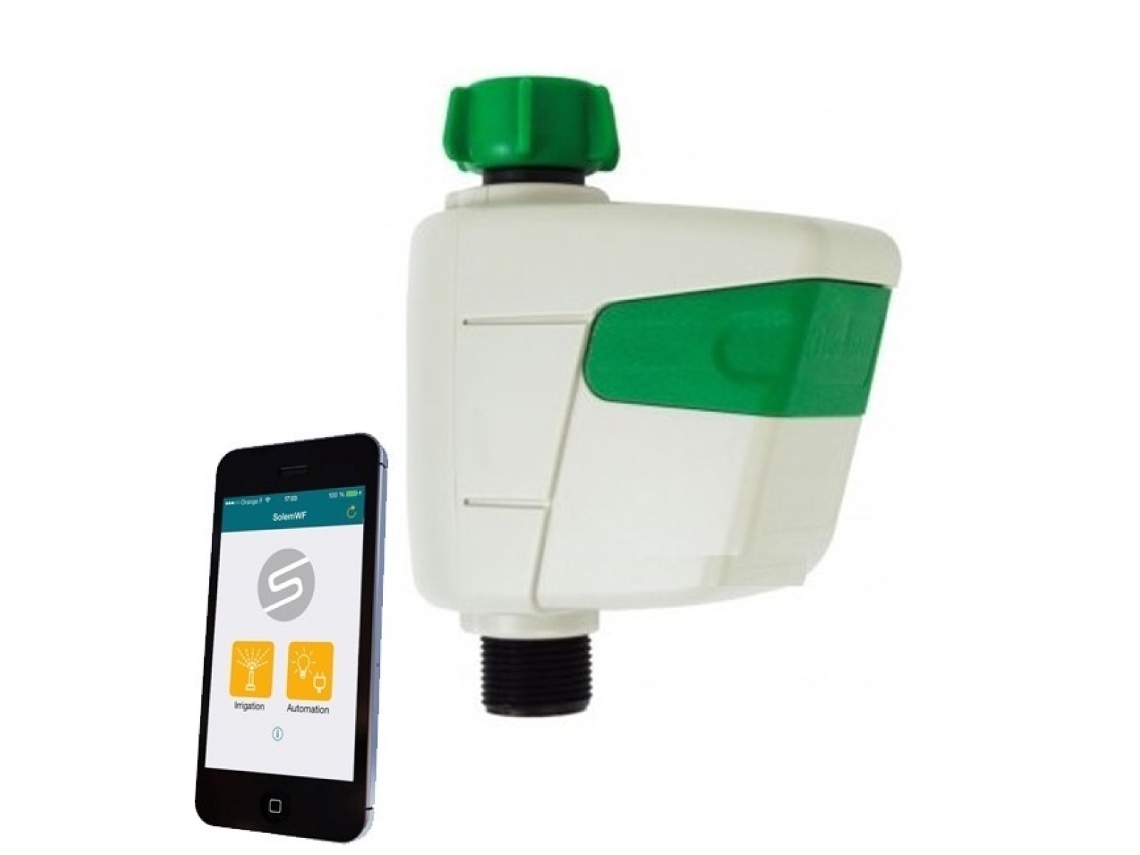 Programador de torneira Bluetooth Solem BL-NR - Controle inteligente do seu smartphone O programador Solem BL-NR permite gerenciar a irrigação